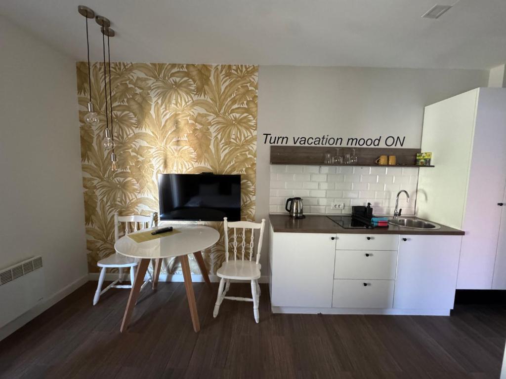 Kuchyň nebo kuchyňský kout v ubytování Moms house