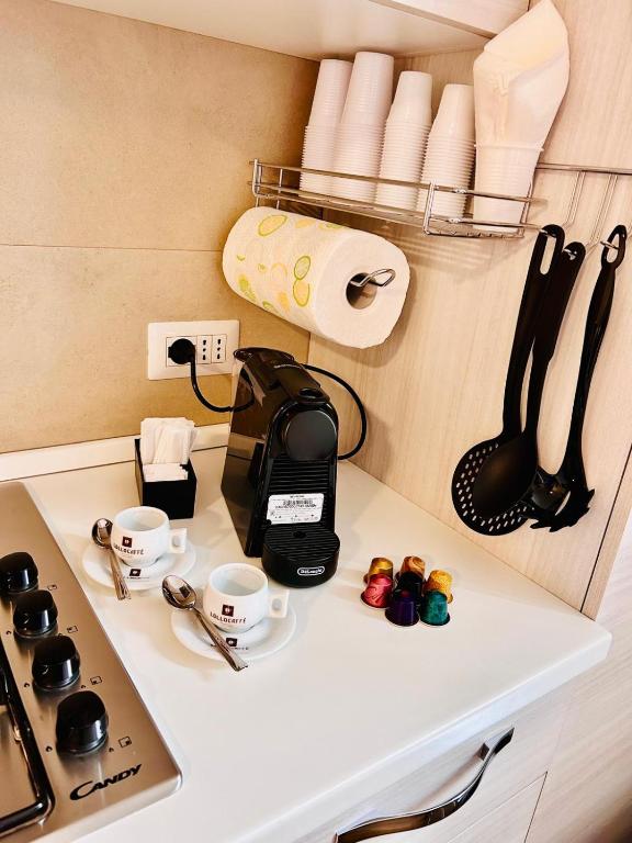 Kuchyň nebo kuchyňský kout v ubytování Centro Storico Suites