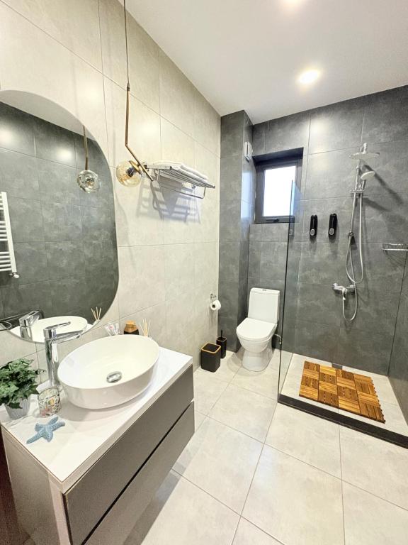 Koupelna v ubytování Devdaraki Apartments N 113