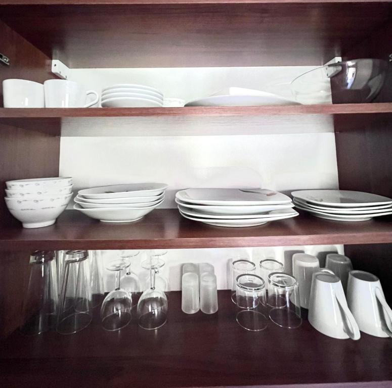 Kuchyňa alebo kuchynka v ubytovaní Apartamenty Amber Wyspa