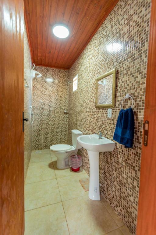 Koupelna v ubytování Flat segundo andar Confortável
