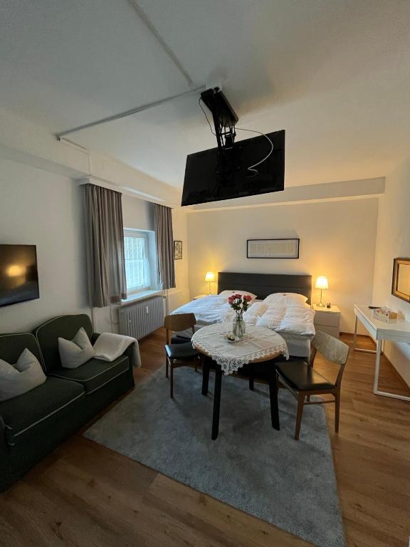 Posezení v ubytování Ferienwohnung Einzimmerappartement