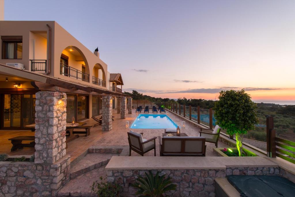 The swimming pool at or close to Butterfly Villa with stunning Sea and Valley Views