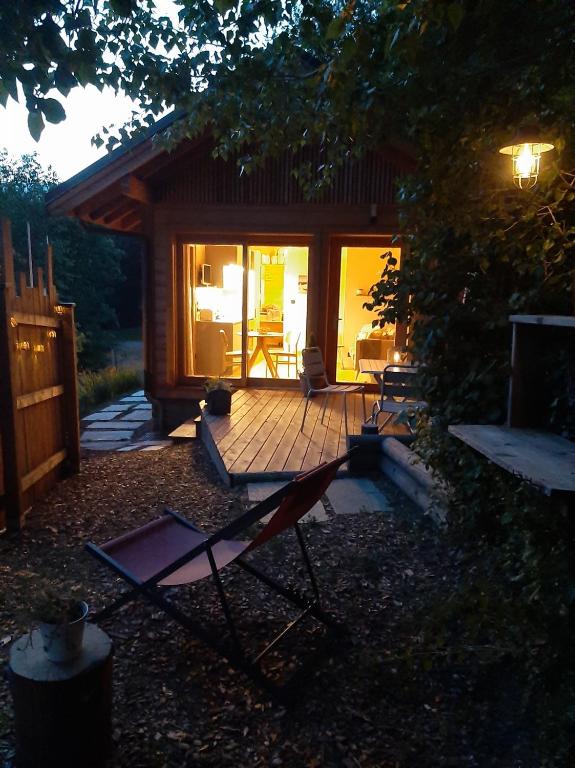 Zahrada ubytování Petit chalet neuf indépendant 2 pers "La cabane de Jean "