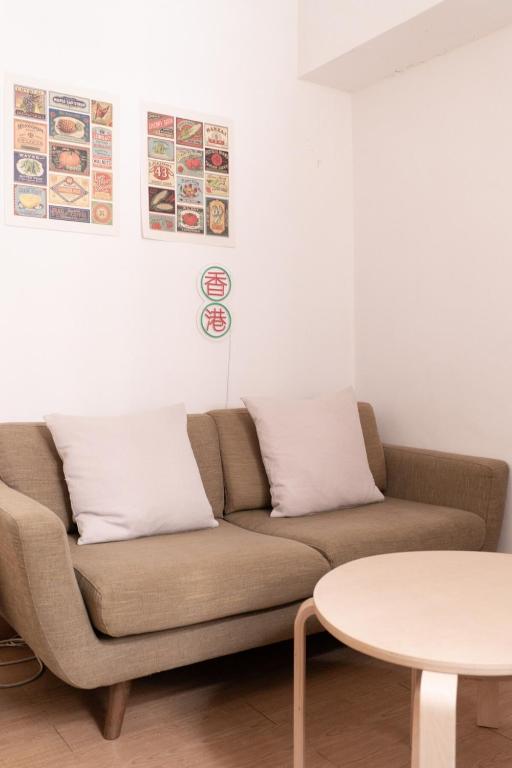 Posezení v ubytování Cozy flat in Hong Kong
