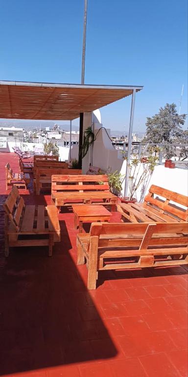 Balkón nebo terasa v ubytování Hostal wayki