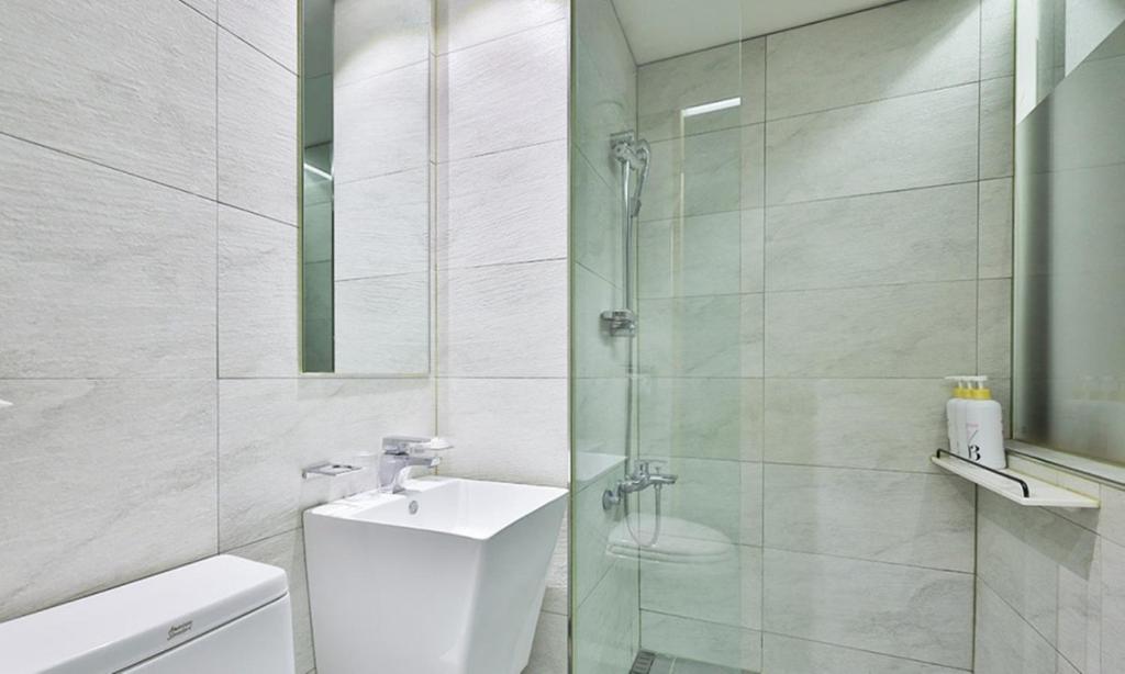 Koupelna v ubytování Hotel TAO