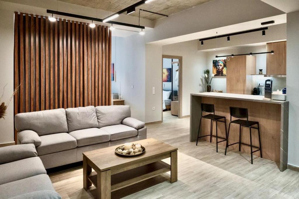 Posezení v ubytování African Adventure Apartment