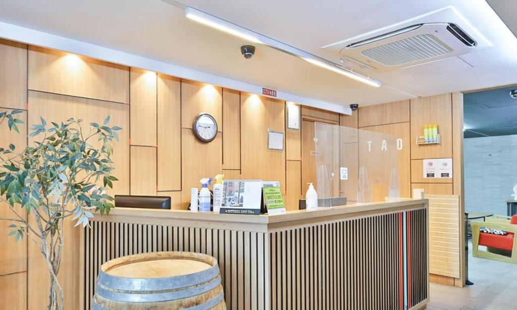 Kuchyň nebo kuchyňský kout v ubytování Hotel TAO