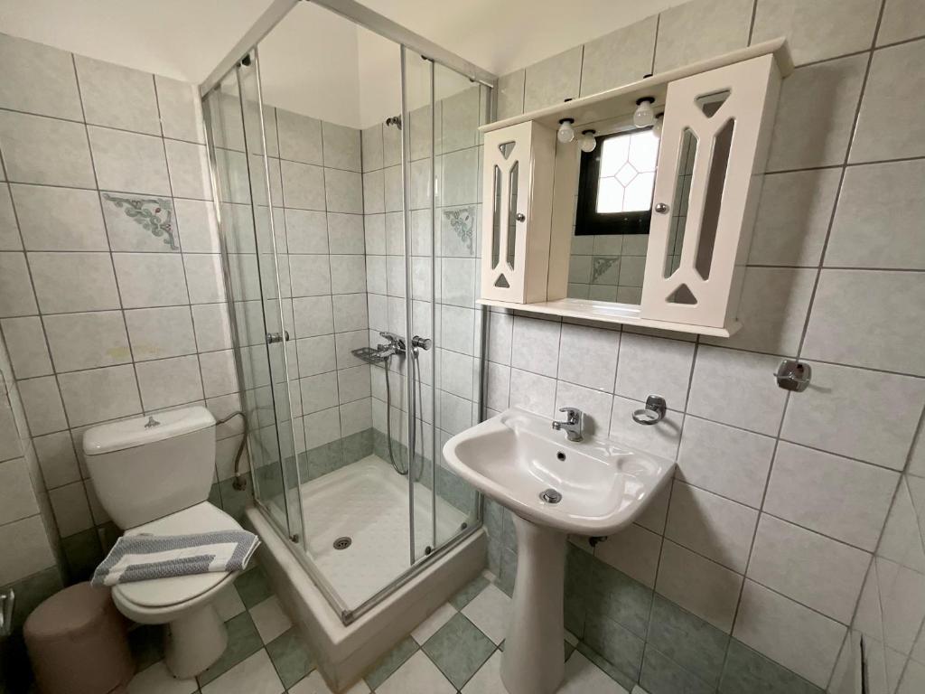 A bathroom at Niforos Panorama