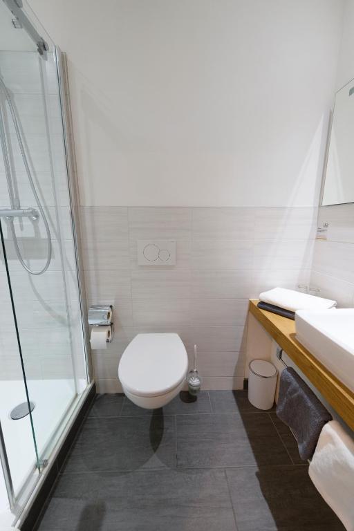 Koupelna v ubytování Hotel Garni Viktoria