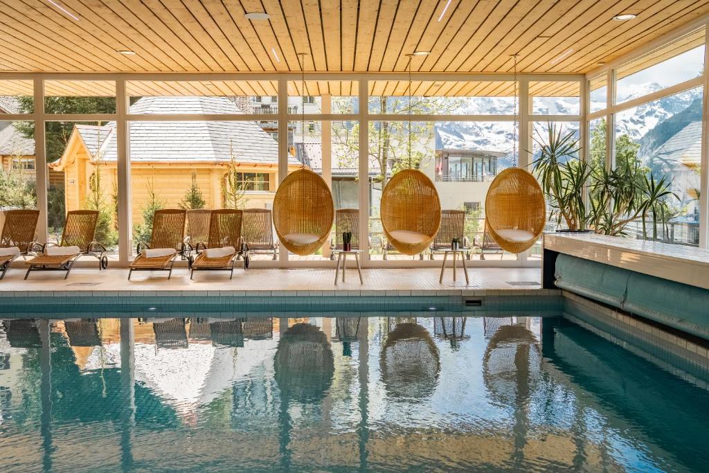 Bazén v ubytování Braunbär Hotel & Spa - Former Alpine Sunstar Hotel nebo v jeho okolí