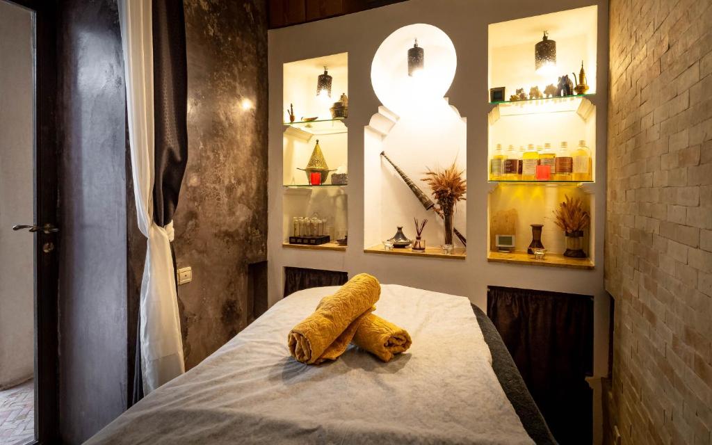 Postel nebo postele na pokoji v ubytování Riad Vanilla Sma & Spa