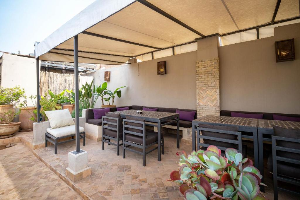 Posezení v ubytování Riad Vanilla Sma & Spa