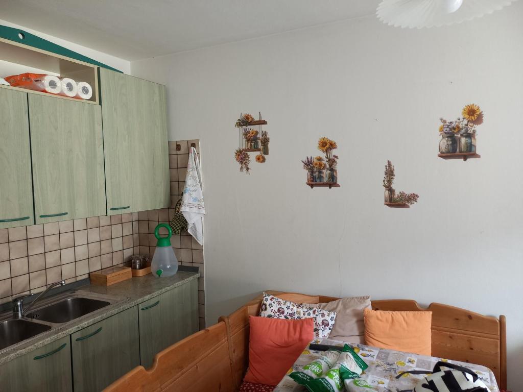 Kuchyň nebo kuchyňský kout v ubytování La finestra sul Brenta