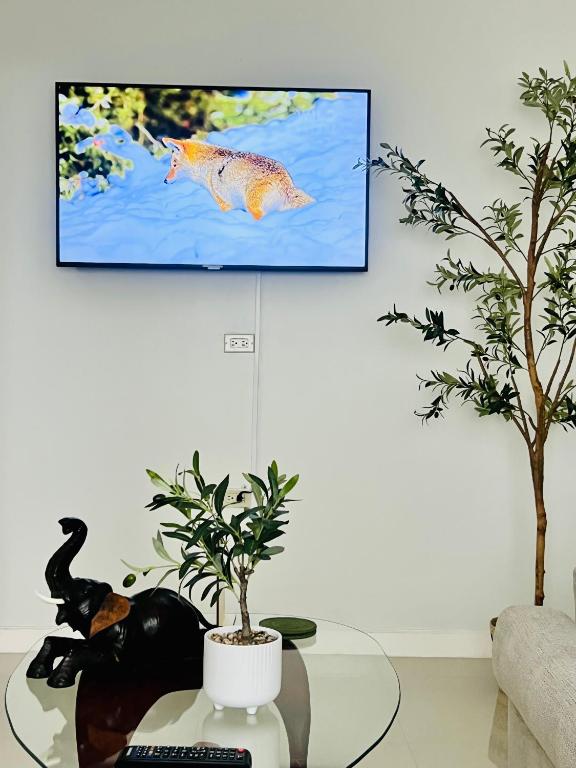 TV a/nebo společenská místnost v ubytování Olive Breeze