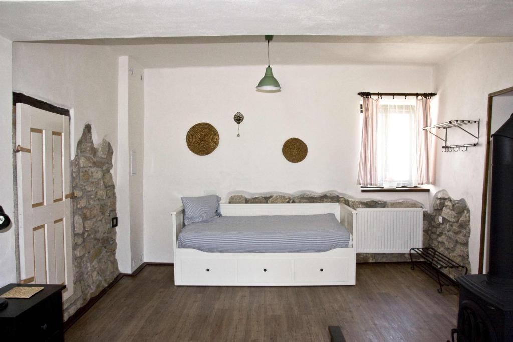Postel nebo postele na pokoji v ubytování Penzion Albeř