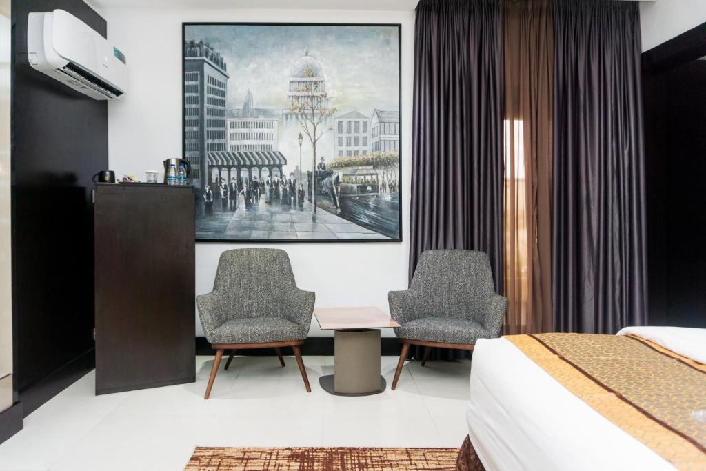 Posezení v ubytování GreenPoint Hotel