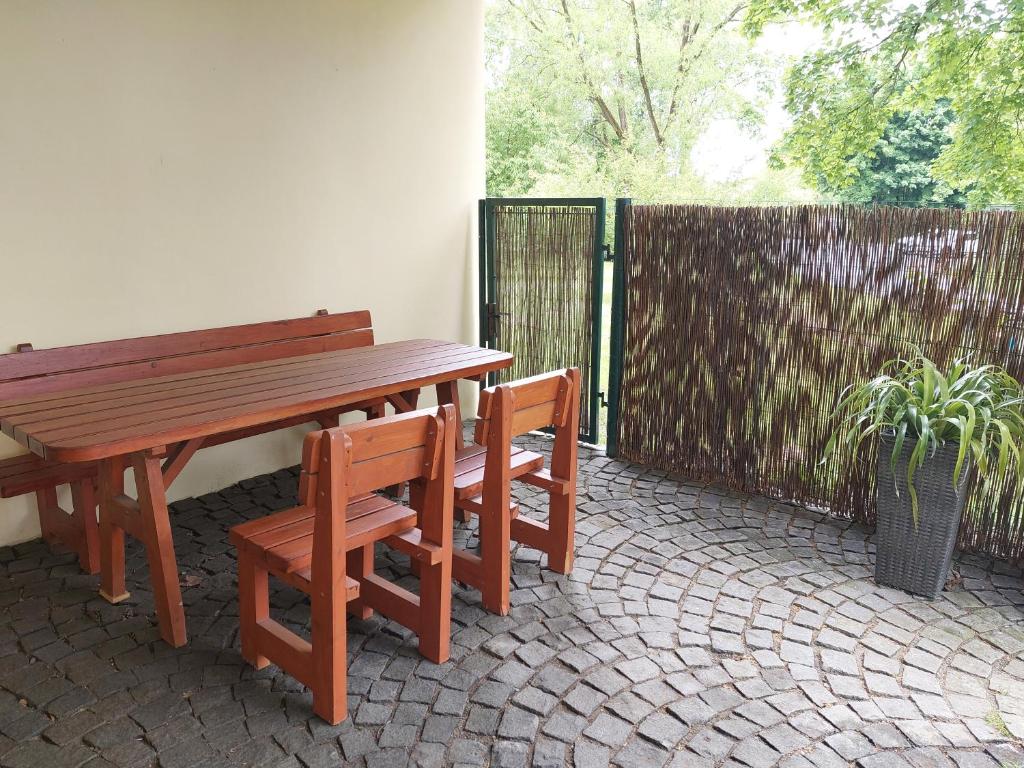 Patio nebo venkovní prostory v ubytování Ubytování Hamry
