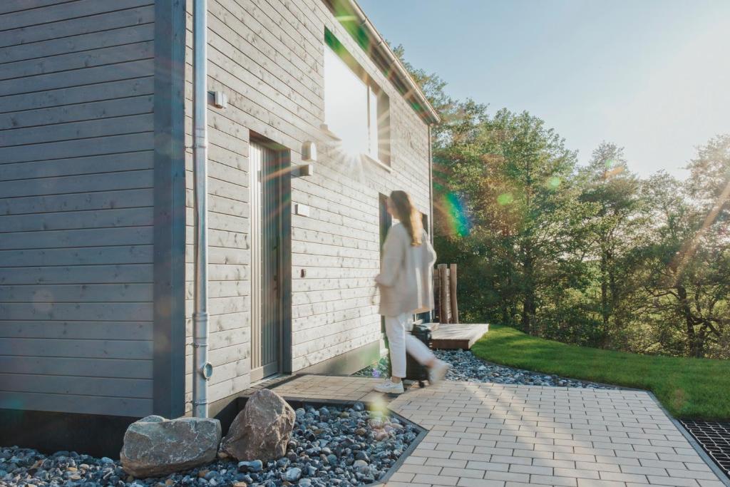 Bygningen som feriehuset ligger i