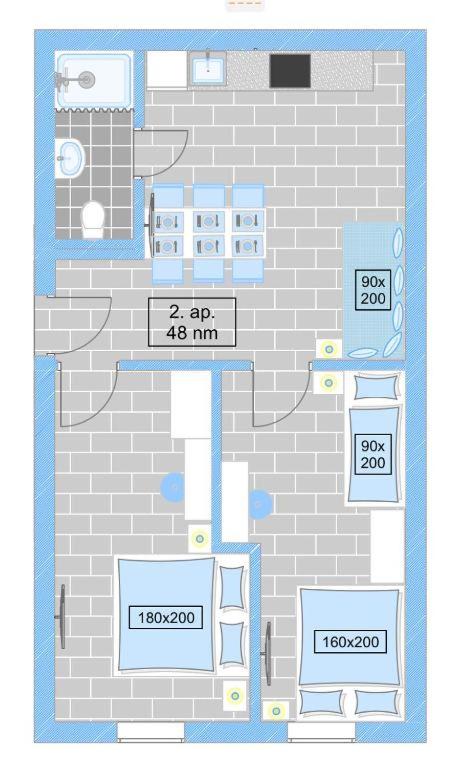 Plán poschodí v ubytovaní TópART Apartman I