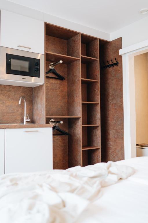 Kuchyň nebo kuchyňský kout v ubytování Hotel - B&B Renesse