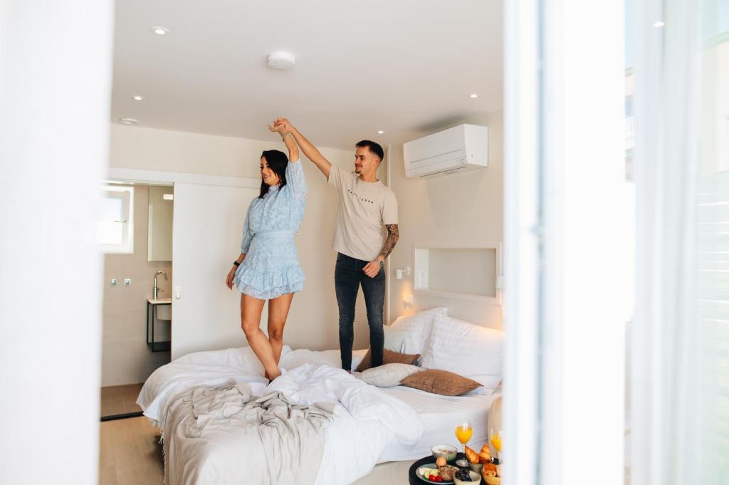 Postel nebo postele na pokoji v ubytování Hotel - B&B Renesse
