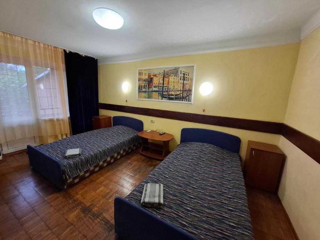 Postel nebo postele na pokoji v ubytování Hotel Desna KUT