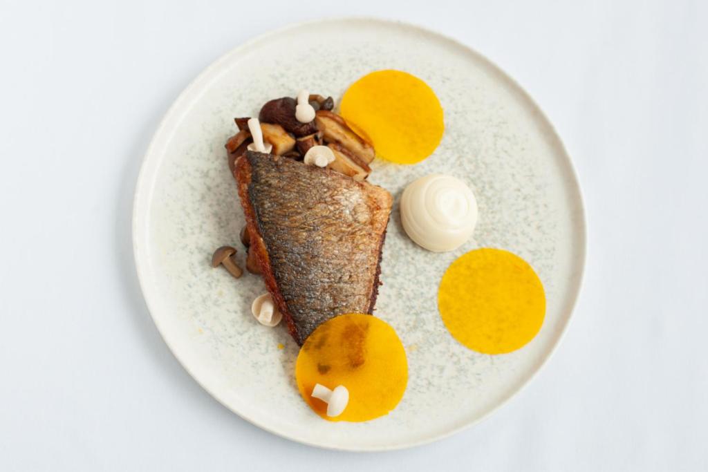 a plate of food on a white plate at Glenroyal Hotel in Maynooth