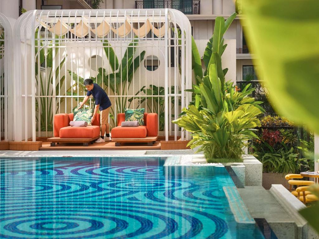 Bazén v ubytování Mövenpick Hotel Hanoi Centre nebo v jeho okolí