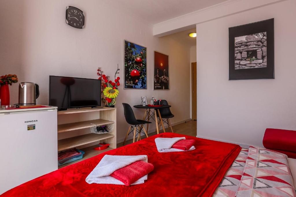 Postel nebo postele na pokoji v ubytování Rooms Bačić