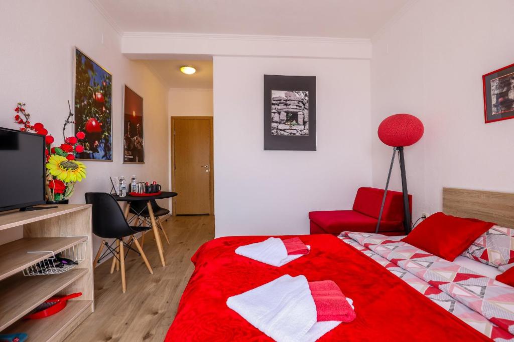 Postel nebo postele na pokoji v ubytování Rooms Bačić