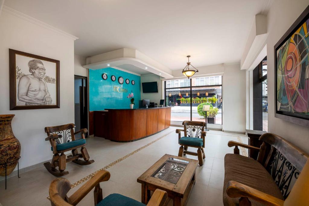 Posezení v ubytování Hotel El Campin