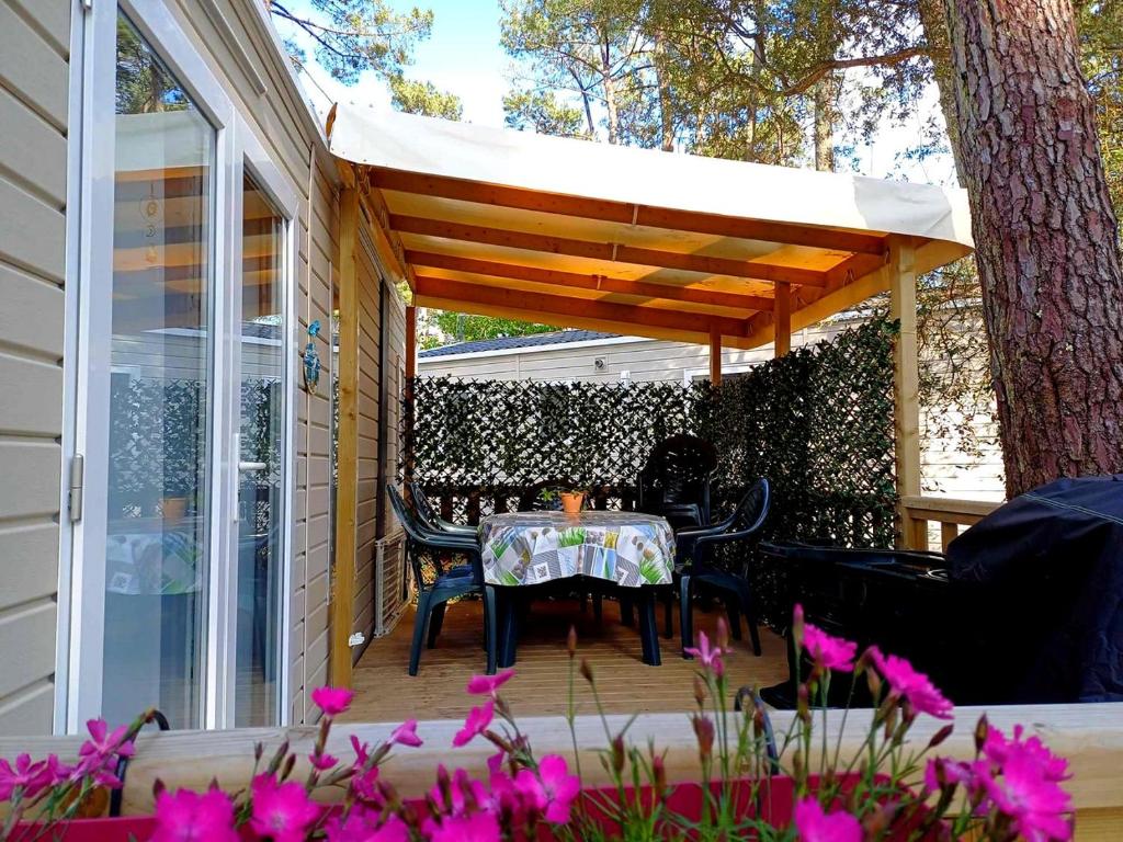 Zahrada ubytování MOBIL HOME à SEIGNOSSE dans les Landes près de la mer