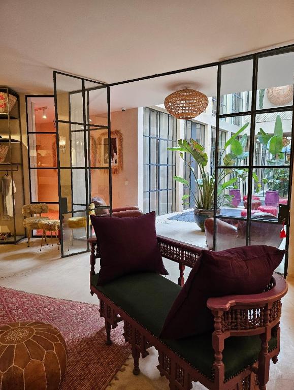Posezení v ubytování Miostello Lifestyle Riad Marrakech