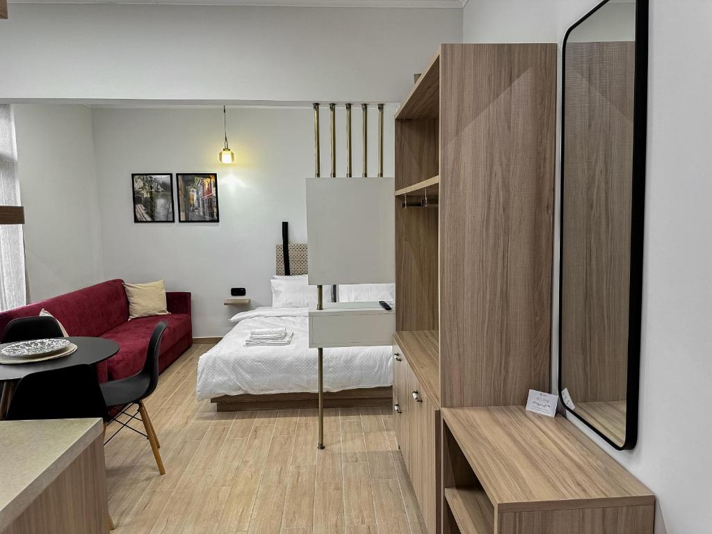 Postel nebo postele na pokoji v ubytování Elden Bnb Xanthi
