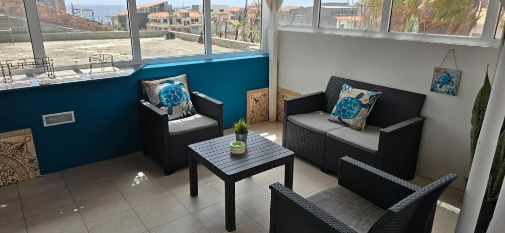 Posezení v ubytování Deluxe B&B "Casa Alegria", Tarrafal