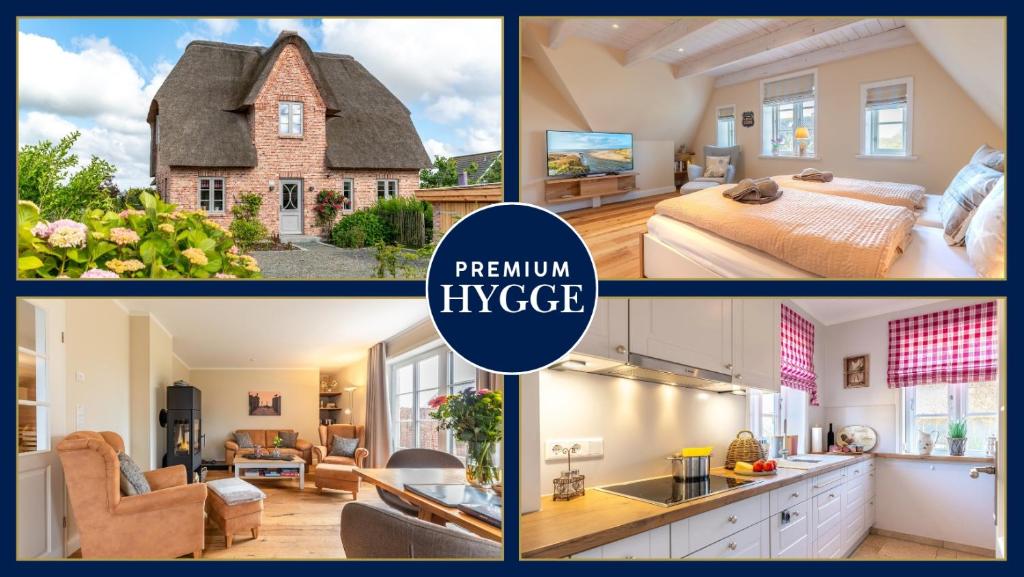 un collage de fotos de una casa en FriesenLodge, en Utersum