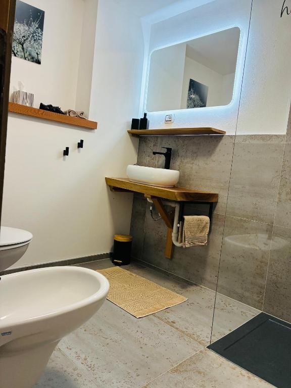 Koupelna v ubytování Haus Lasaun
