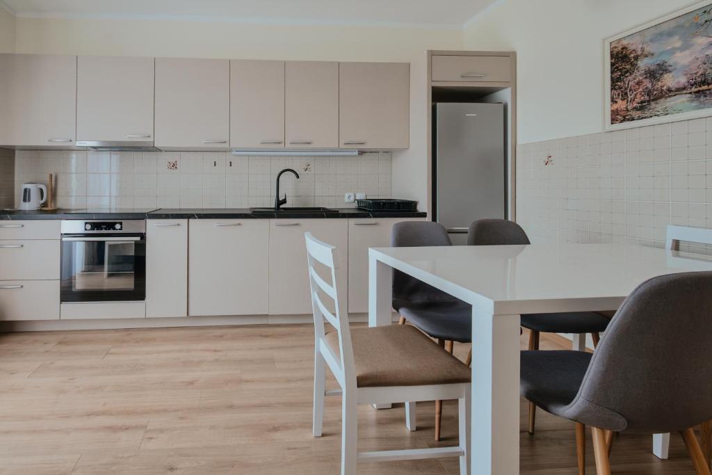 Kuchyň nebo kuchyňský kout v ubytování Luxury Apartments Vili