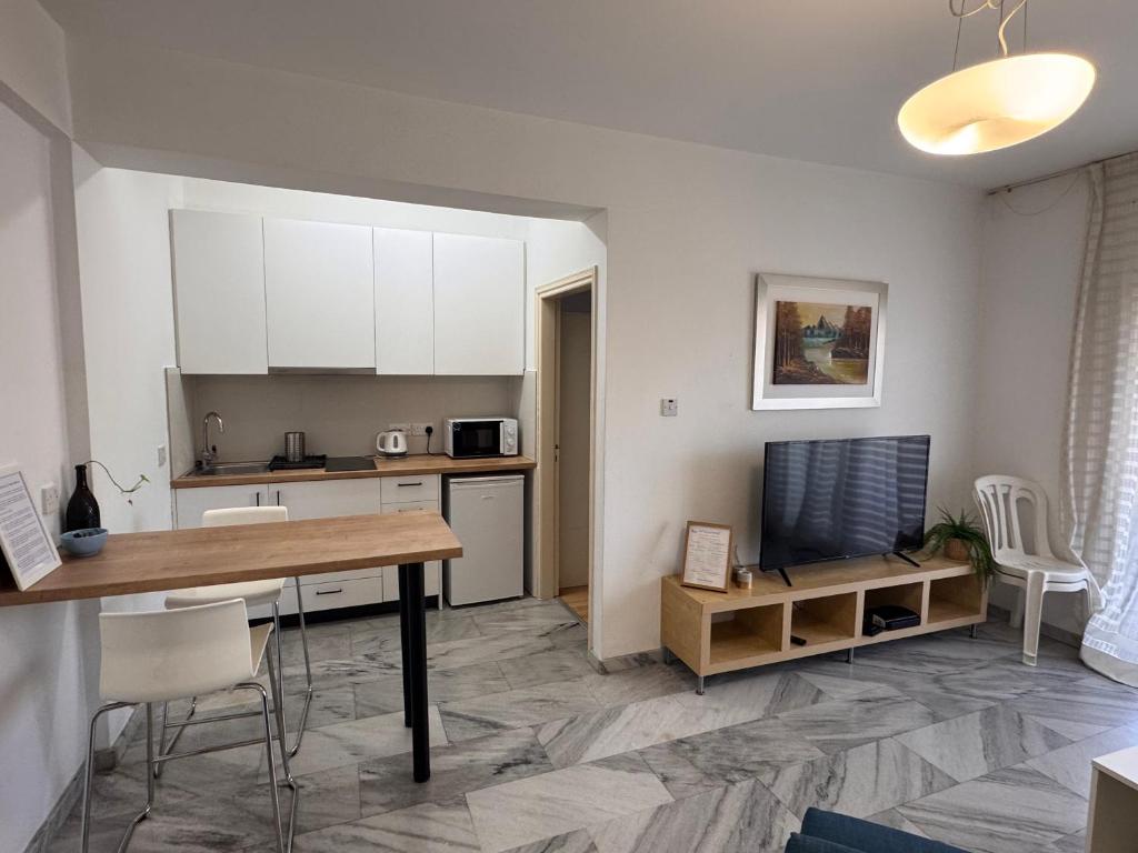 Kuchyň nebo kuchyňský kout v ubytování Nicosia Downtown Cozy