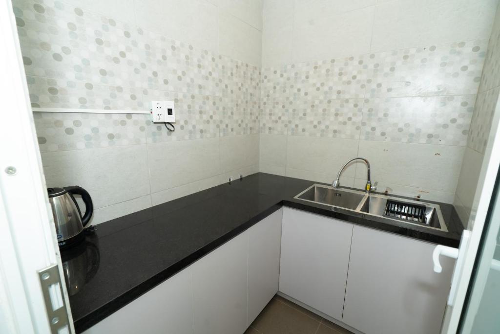 Kuchyň nebo kuchyňský kout v ubytování Bona Hostel