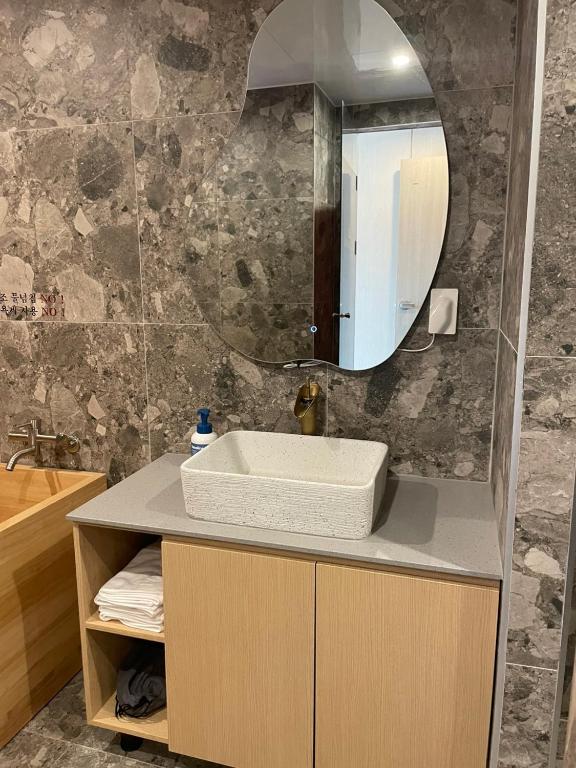 Koupelna v ubytování Hotel Badada