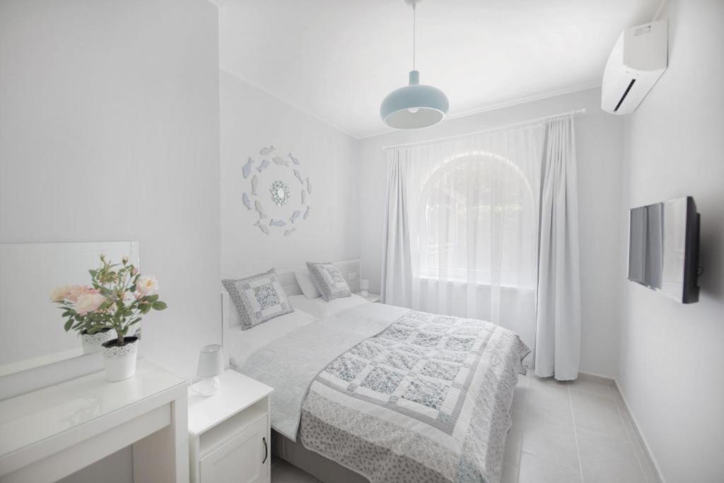 Posteľ alebo postele v izbe v ubytovaní TópART Apartman I