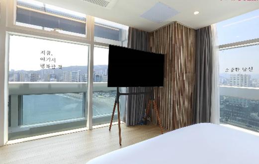 TV a/nebo společenská místnost v ubytování Hotel Badada
