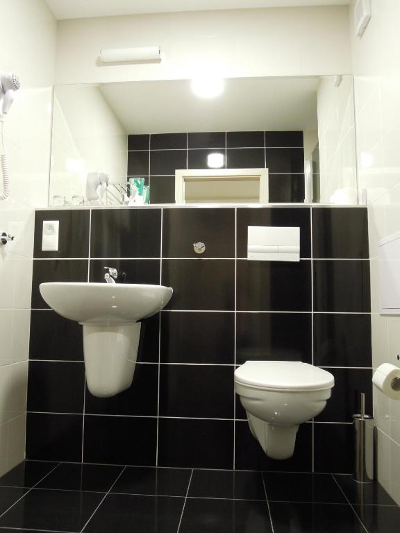 Koupelna v ubytování Hotel Kristína