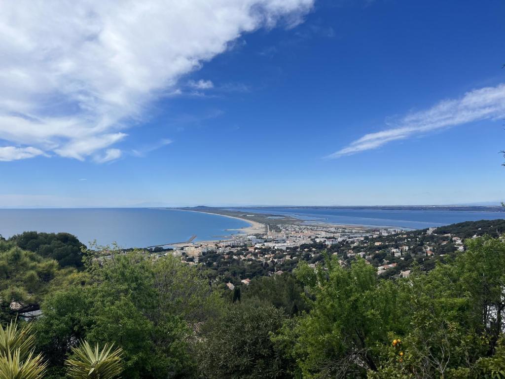 a view of a city and a body of water at Sete La Vigie Singuliere in Sète