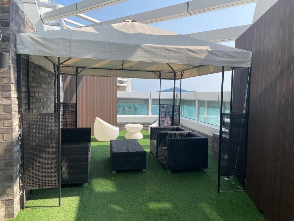 Balkón nebo terasa v ubytování Hotel Badada