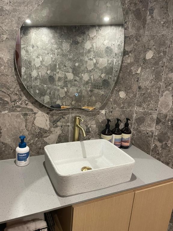 Koupelna v ubytování Hotel Badada