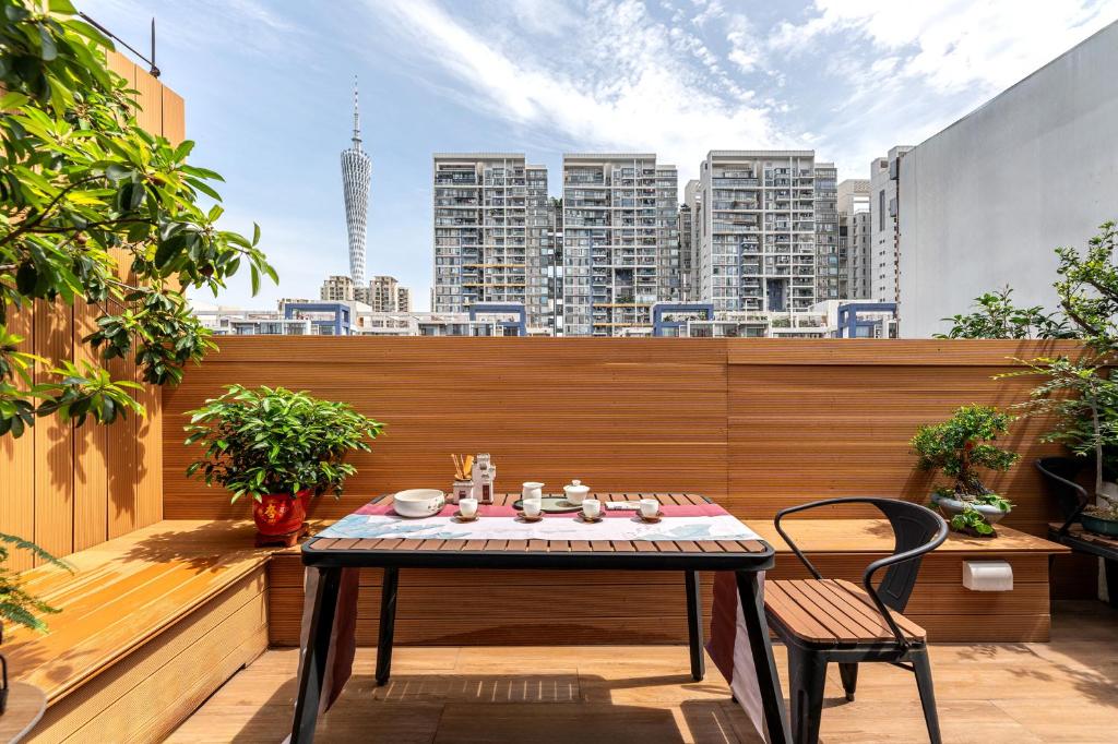 Balkón nebo terasa v ubytování Guangzhou JinTang Hotel